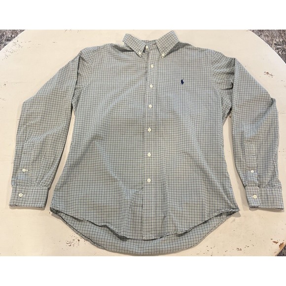 VtG Polo Ralph Lauren Pony Button Down Shirt Size Medium Custom Slim Fit Green - Picture 5 of 8